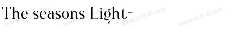 The seasons Light字体转换